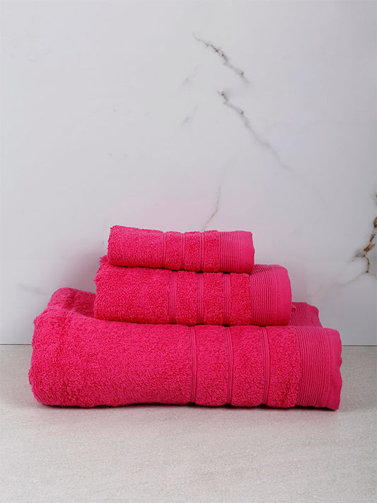 Πετσέτα Χίμπουρι 4 Fuchsia Προσώπου 50x90εκ