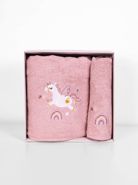 Fluffy Κεντητή Πετσέτα Powder 2 Τμχ.