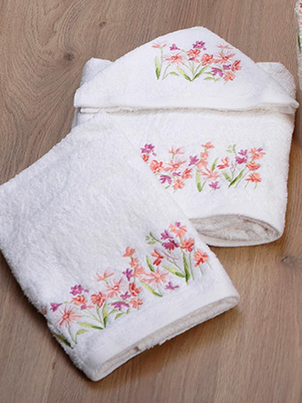 Σετ Πετσέτες Κεντητές 20 White