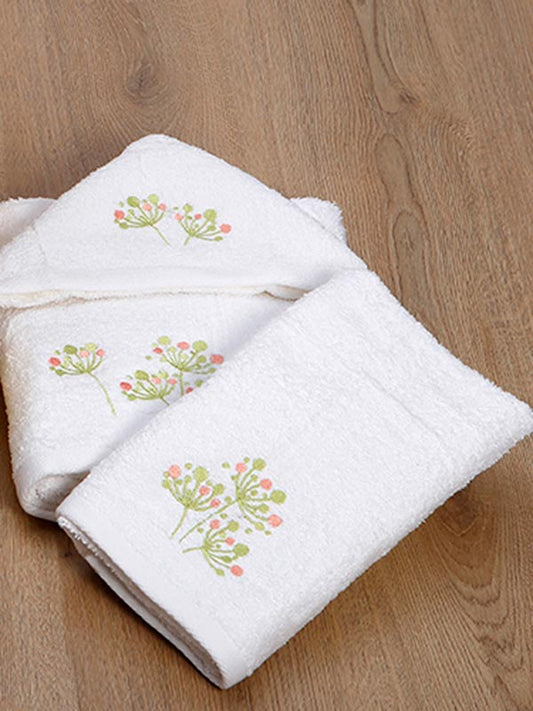 Σετ Πετσέτες Κεντητές 24 White