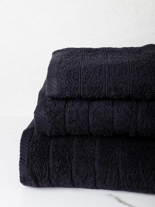 Πετσέτα Πενιέ Dory 21 Black Μπάνιου 80x150εκ