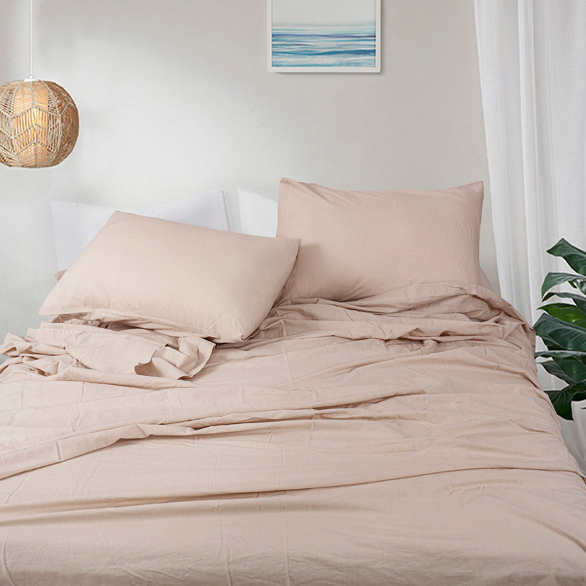 Σετ Παπλωματοθήκη Υπέρδιπλη Hilton Art 11151 230x250εκ Μπεζ