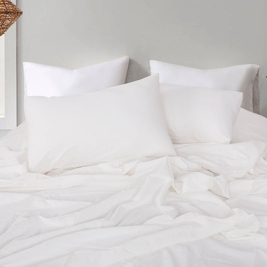 Σετ Σεντόνια Υπέρδιπλα Hilton Art 11151 240x280εκ Λευκό