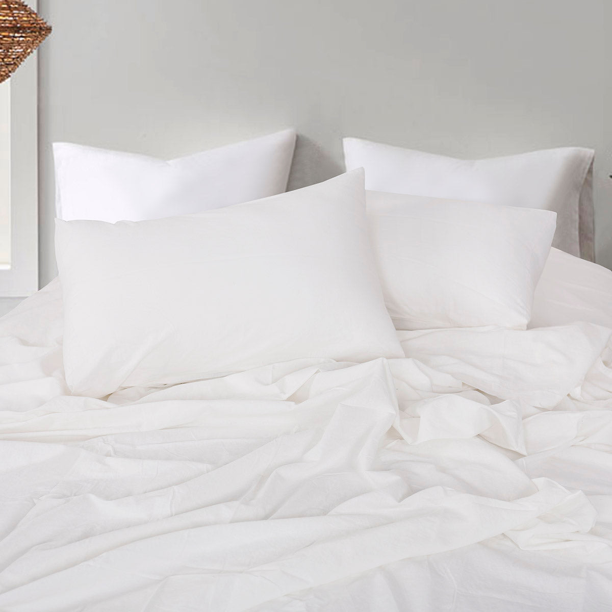 Σετ Παπλωματοθήκη Υπέρδιπλη Hilton Art 11151 230x250εκ Λευκό