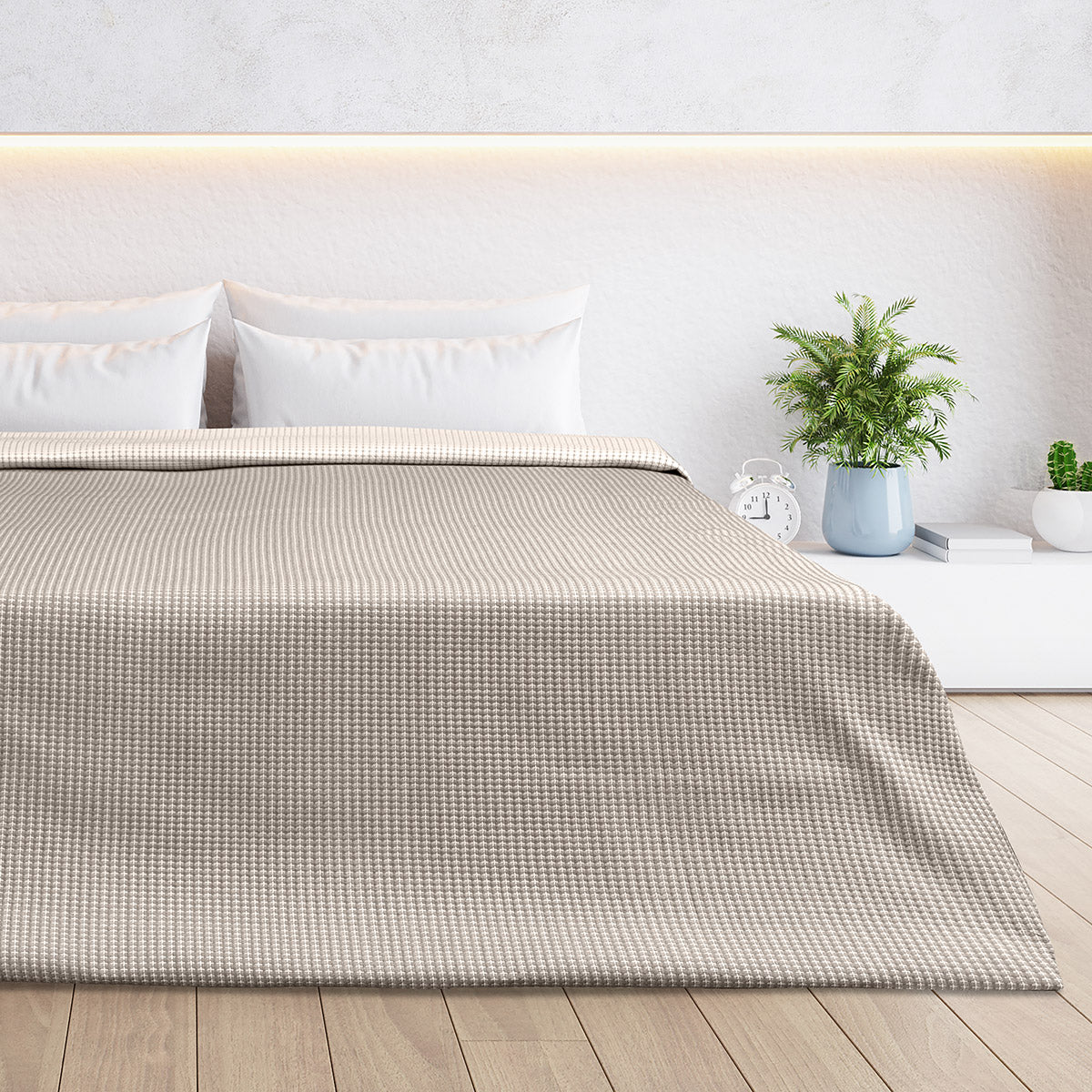 Κουβέρτα Υπέρδιπλη Διπλής Όψεως Cross Matelasse Art 11173 230x270εκ Άμμου