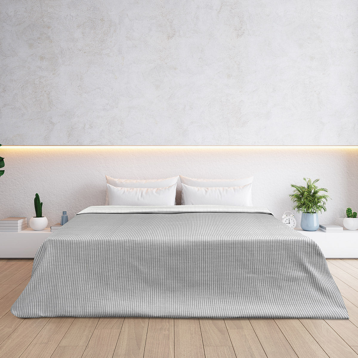 Κουβέρτα King Size Διπλής Όψεως Cross Matelasse Art 11173 260x270εκ Γκρι