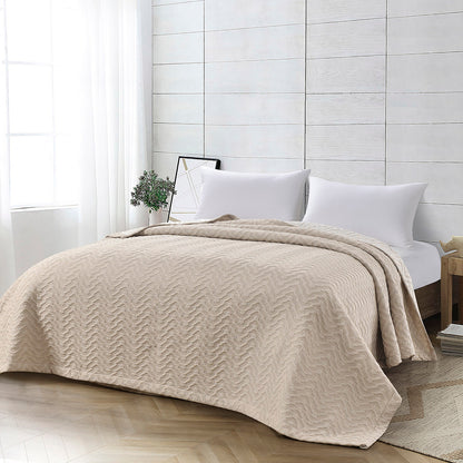 Κουβέρτα Ζακάρ King Size Action Art 11174 260x270εκ Άμμου