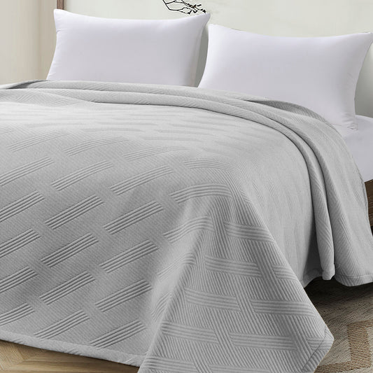 Κουβέρτα Ζακάρ Μονή Point Art 11175 170x270εκ Γκρι