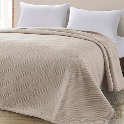 Κουβέρτα Ζακάρ Υπέρδιπλη Point Art 11175 230x270εκ Άμμου