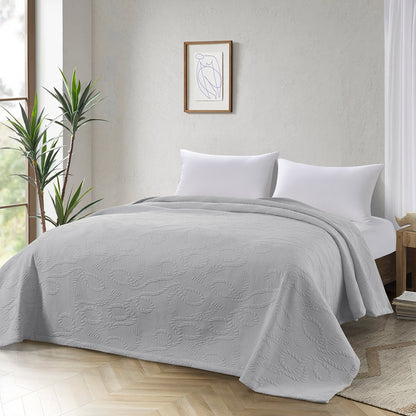 Κουβέρτα Ζακάρ King Size Frame Art 11176 260x270εκ Γκρι