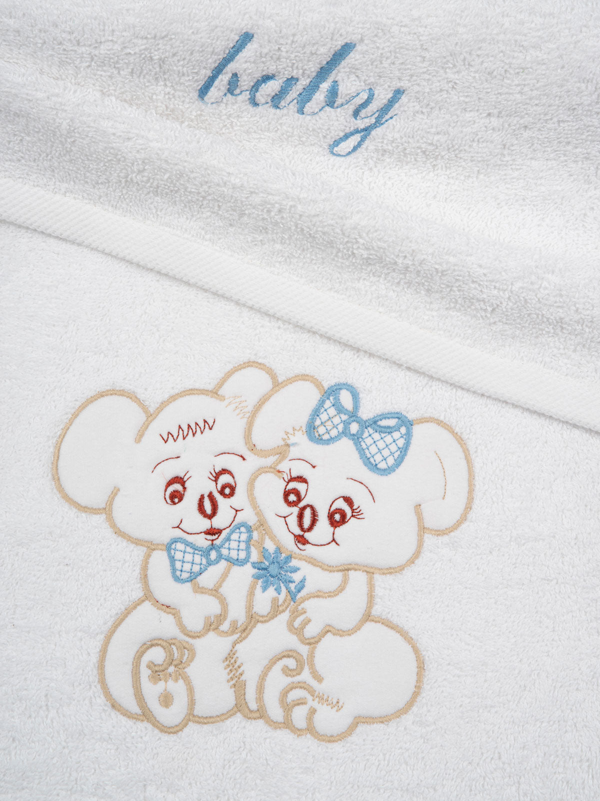 Σετ Πετσέτες Κεντητές Couple 06 White/Blue