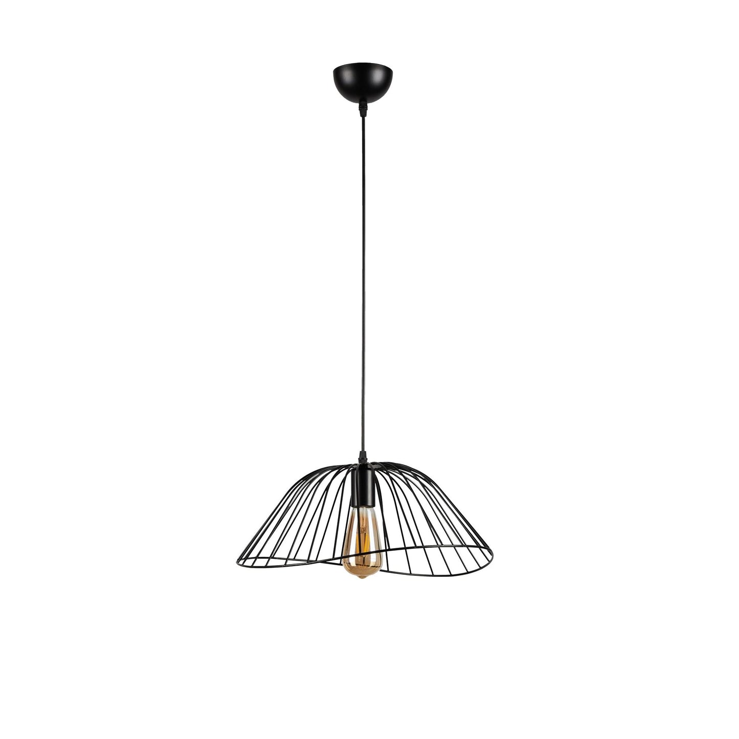 PDC 6082 BK 1/Φ ΜΕΤΑΛΛΙΚΟ ΜΑΥΡΟ ΦΡΟΥΤΙΕΡΑ 1xΕ27 Φ40x(35-100)