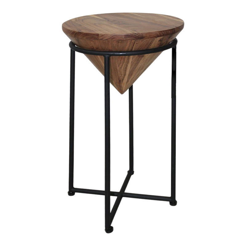 Βοηθητικό Τραπέζι Σαλονιού Miles I Μασίφ Ξύλο Ακακίας σε Φυσική Απόχρωση Φ31x53