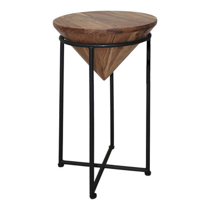 Βοηθητικό Τραπέζι Σαλονιού Miles I Μασίφ Ξύλο Ακακίας σε Φυσική Απόχρωση Φ31x53