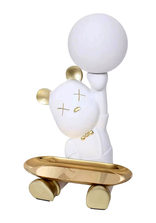 TLC 1117 WH ΠΟΝΤΙΚΑΚΙ ΛΕΥΚΟ ΧΡΥΣΑ ΑΥΤΙΑ ΜΕ ΛΑΜΠΑ 1xG9 20x20x27