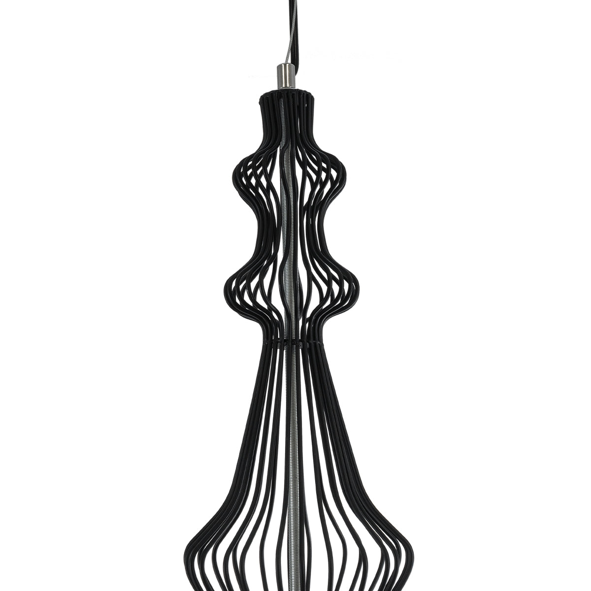 LILY 01561 Vintage Κρεμαστό Φωτιστικό Οροφής με Ντουί 1 x E27 AC 220-240V IP20 - Μαύρο & Λευκό - Μ90 x Π90 x Υ20