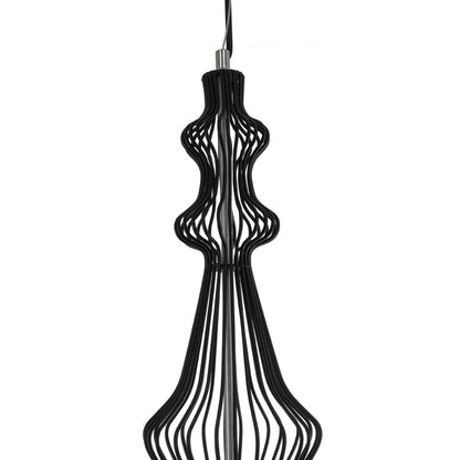 LILY 01561 Vintage Κρεμαστό Φωτιστικό Οροφής με Ντουί 1 x E27 AC 220-240V IP20 - Μαύρο & Λευκό - Μ90 x Π90 x Υ20