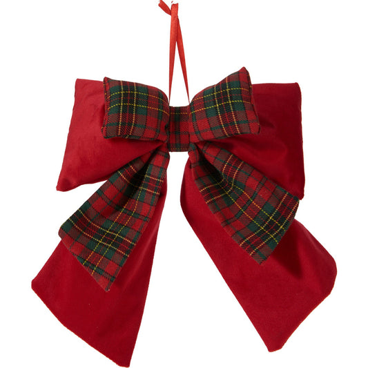 Red Gingham Bow 24x32cm