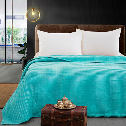 Κουβέρτα Μονόχρωμη Μονή Fleece Art 11554 160x220εκ Τυρκουάζ