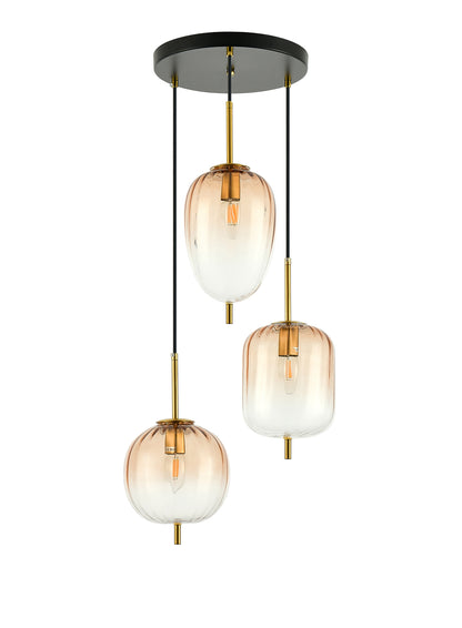 PDC 4022-3 YL ΠΟΛΥΦΩΤΟ 3 ΣΧΕΔΙΑ ΓΥΑΛΙΑ ΜΕΛΙ ΝΤΕΓΚΡΑΝΤΕ 3xE14 Φ42x120