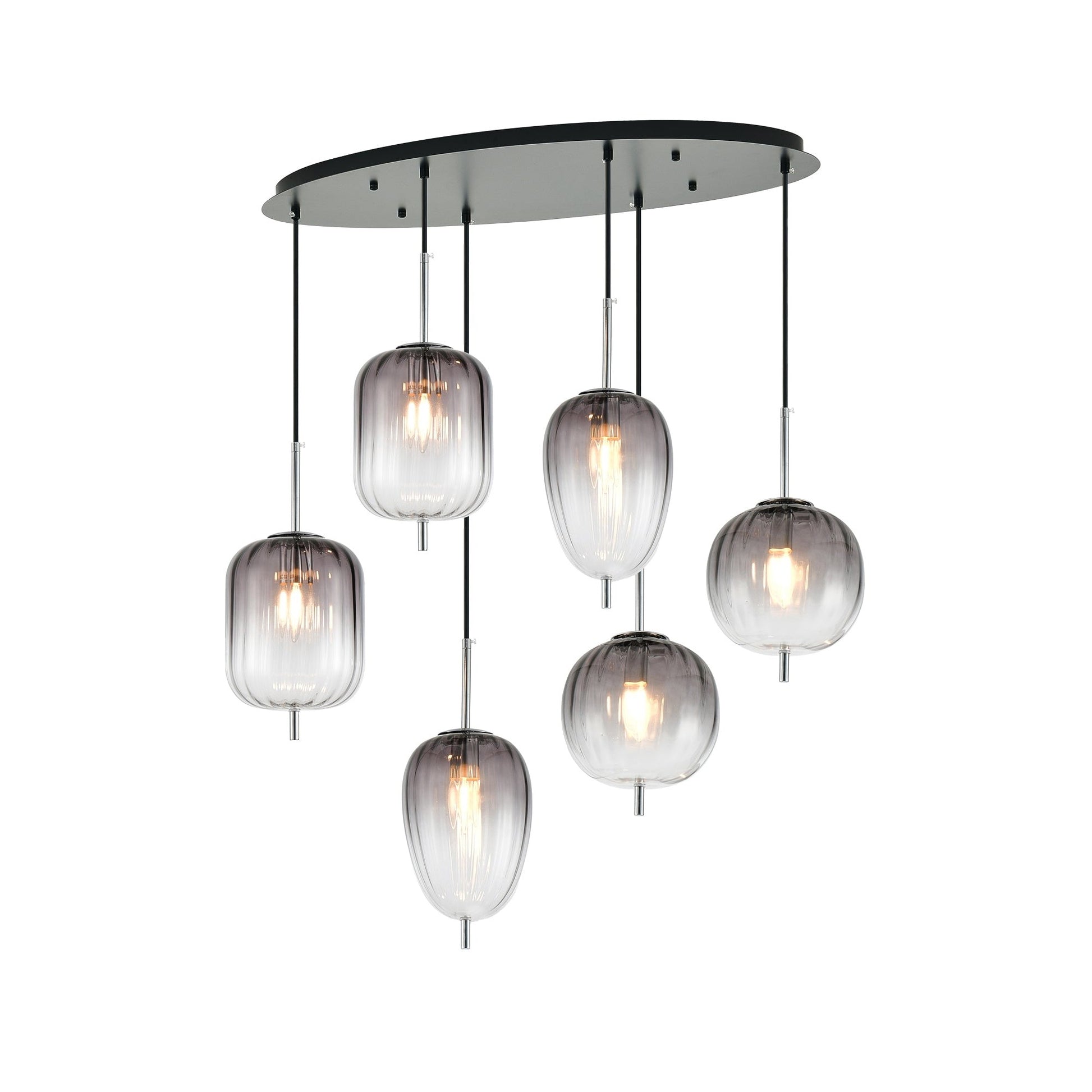 PDC 4022-6 CR ΠΟΛΥΦΩΤΟ 3 ΣΧΕΔΙΑ ΓΥΑΛΙΑ ΦΙΜΕ ΓΚΡΙ ΝΤΕΓΚΡΑΝΤΕ 6xE14 78x37x120