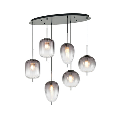 PDC 4022-6 CR ΠΟΛΥΦΩΤΟ 3 ΣΧΕΔΙΑ ΓΥΑΛΙΑ ΦΙΜΕ ΓΚΡΙ ΝΤΕΓΚΡΑΝΤΕ 6xE14 78x37x120