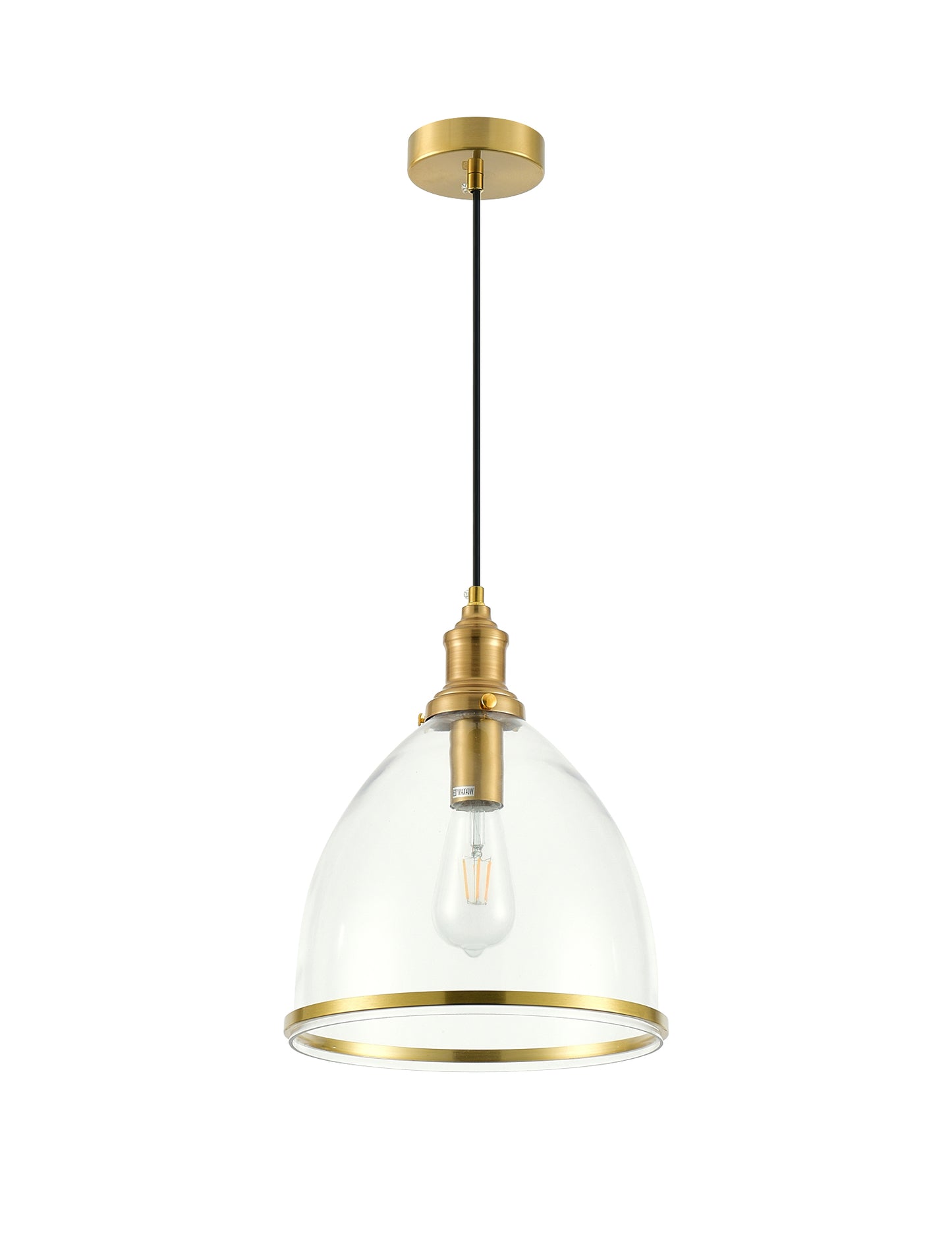 PDC 1491 AB 1/Φ ΔΙΑΦΑΝΗ ΓΥΑΛΙΝΗ ΚΑΜΠΑΝΑ ΜΕ ΜΠΟΡΝΤΟΥΡΑ ΟΞΥΝΤΕ 1xΕ27 Φ28x(35-120)