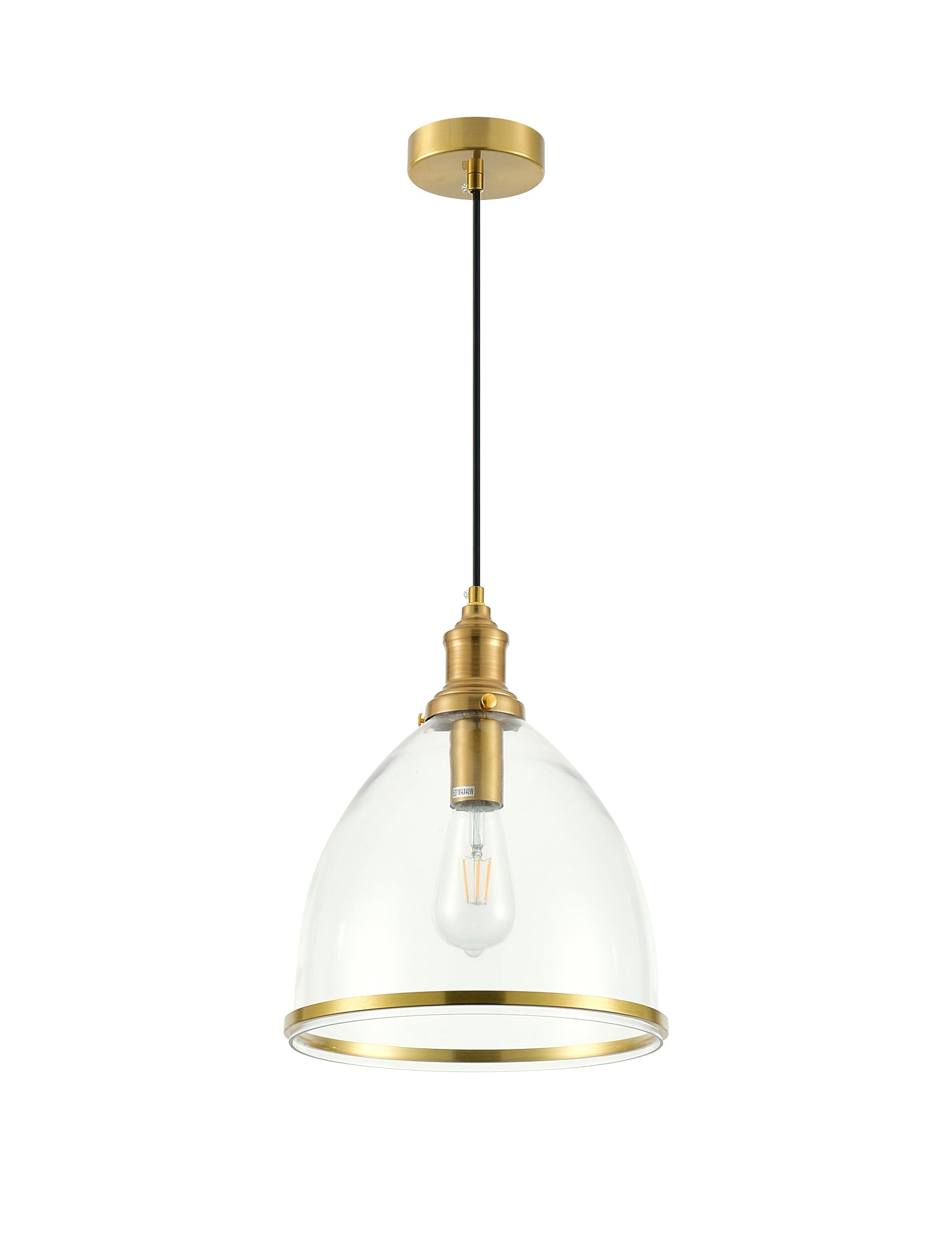 PDC 1491 AB 1/Φ ΔΙΑΦΑΝΗ ΓΥΑΛΙΝΗ ΚΑΜΠΑΝΑ ΜΕ ΜΠΟΡΝΤΟΥΡΑ ΟΞΥΝΤΕ 1xΕ27 Φ28x(35-120)