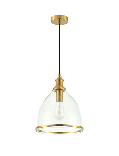 PDC 1491 AB 1/Φ ΔΙΑΦΑΝΗ ΓΥΑΛΙΝΗ ΚΑΜΠΑΝΑ ΜΕ ΜΠΟΡΝΤΟΥΡΑ ΟΞΥΝΤΕ 1xΕ27 Φ28x(35-120)