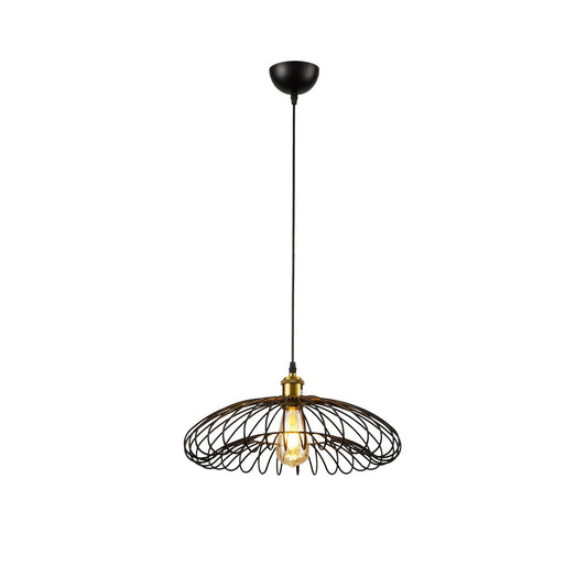 PDC 6081 BK ΜΕΤΑΛΛΙΚΟ ΜΑΥΡΟ 1xΕ27 ΣΧ ΟΜΠΡΕΛΑ Φ40x100