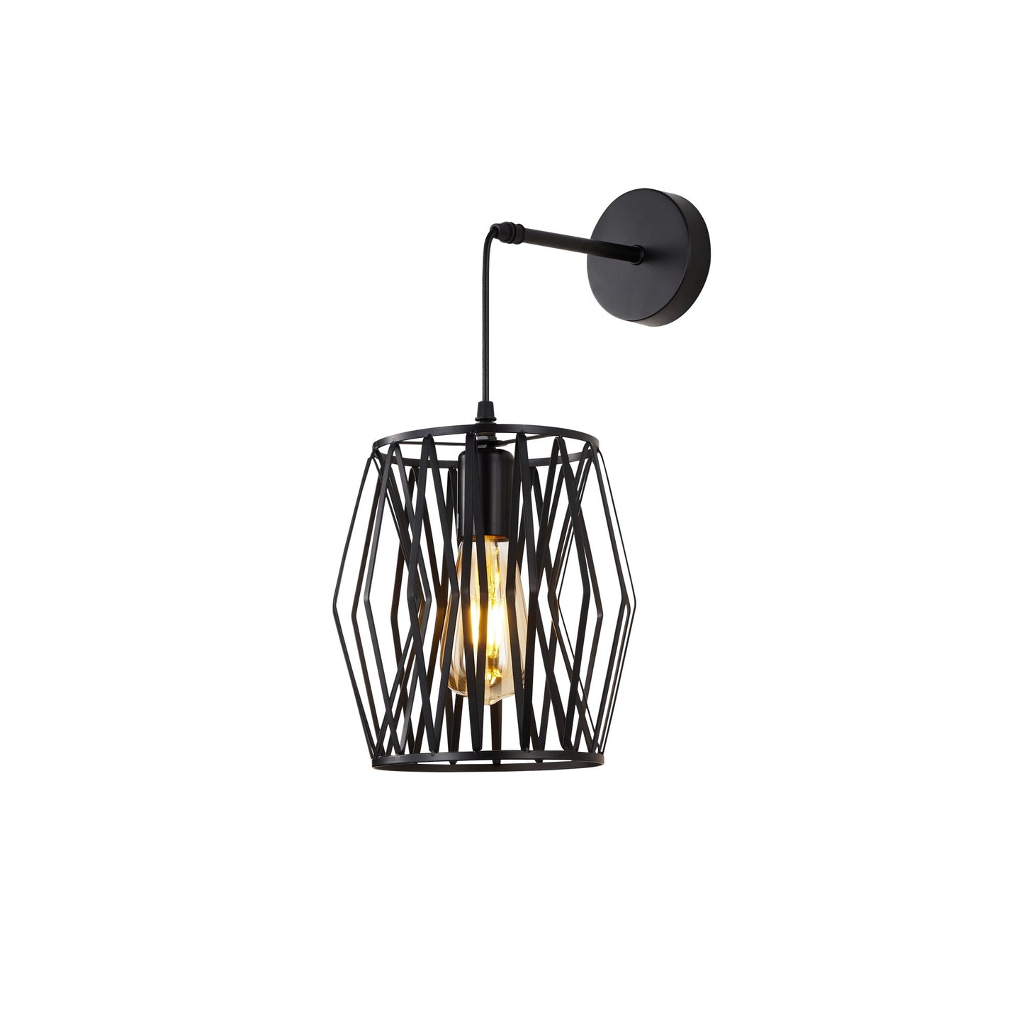 WLC 320 BK ΑΠΛΙΚΑ ΜΑΥΡΗ ΜΕΤΑΛΛΙΚΗ ΓΡΑΜΜΙΚΗ 1xE27 Φ20x35