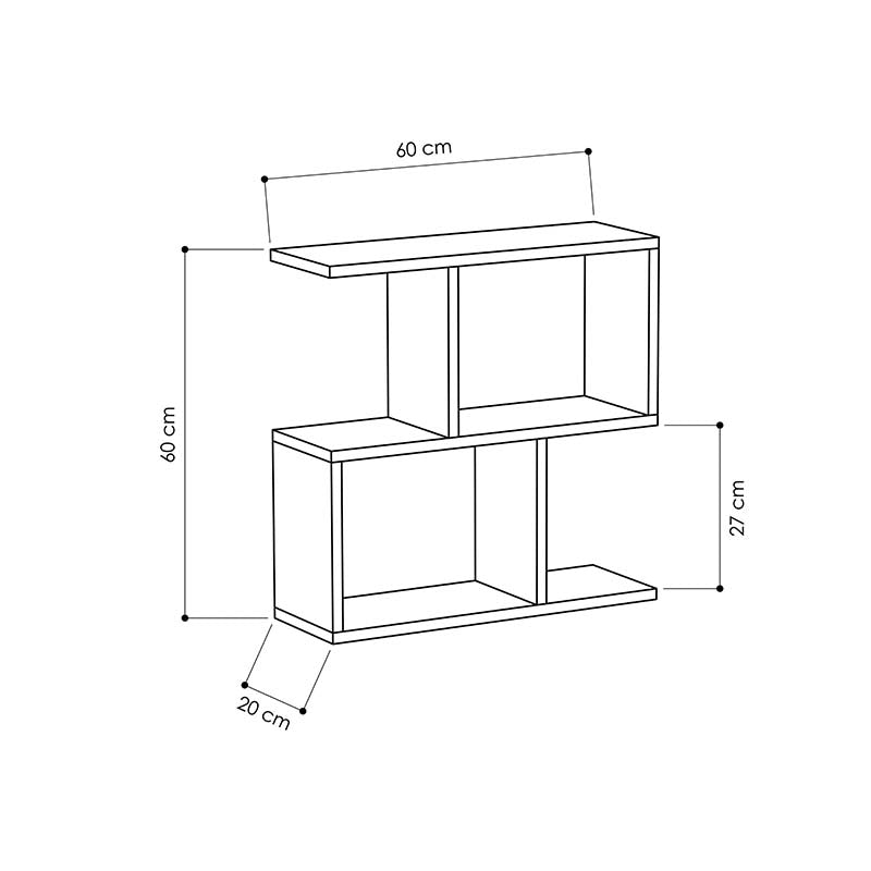 Βοηθητικό Τραπέζι Homemania Χρώμα Ανθρακί 60x20x60