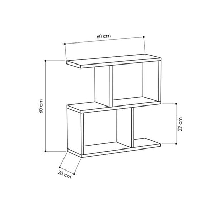 Βοηθητικό Τραπέζι Homemania Χρώμα Ανθρακί 60x20x60