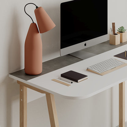 Γραφείο Εργασίας Malia Λευκό-Φυσικό-Ανθρακί Antique 120x60.5x75