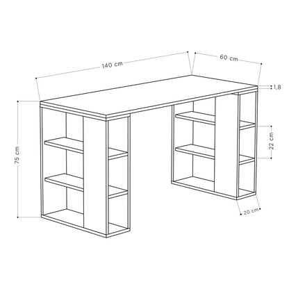 Γραφείο Colmar σε Oak Απόχρωση 140x60x75