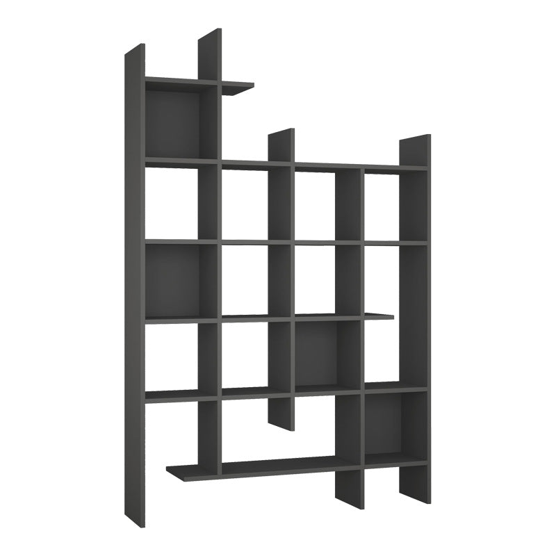 Βιβλιοθήκη Manco σε Ανθρακί Απόχρωση 122x25.5x188