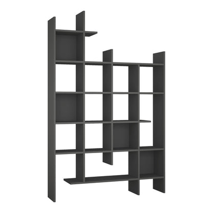 Βιβλιοθήκη Manco σε Ανθρακί Απόχρωση 122x25.5x188