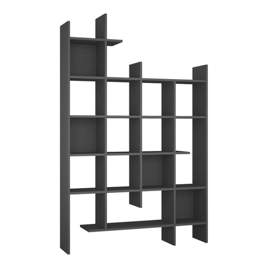 Βιβλιοθήκη Manco σε Ανθρακί Απόχρωση 122x25.5x188