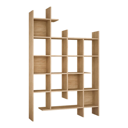 Βιβλιοθήκη Manco σε Oak Απόχρωση 122x25.5x188