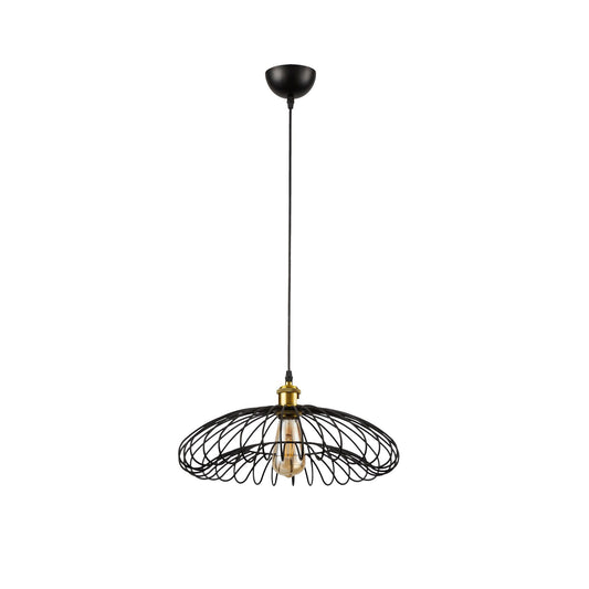 PDC 6081 BK ΜΕΤΑΛΛΙΚΟ ΜΑΥΡΟ 1xΕ27 ΣΧ ΟΜΠΡΕΛΑ Φ40x100