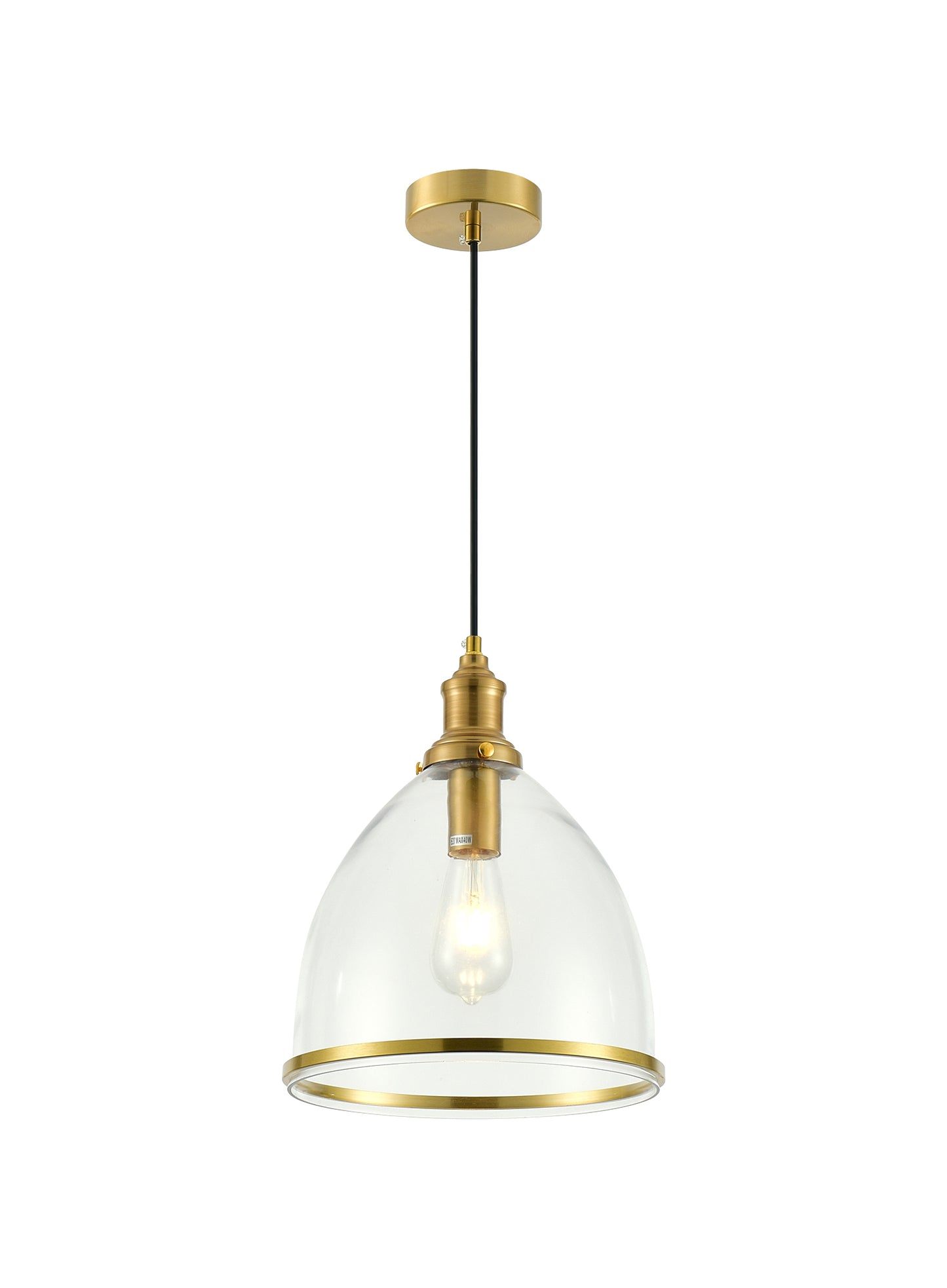 PDC 1491 AB 1/Φ ΔΙΑΦΑΝΗ ΓΥΑΛΙΝΗ ΚΑΜΠΑΝΑ ΜΕ ΜΠΟΡΝΤΟΥΡΑ ΟΞΥΝΤΕ 1xΕ27 Φ28x(35-120)