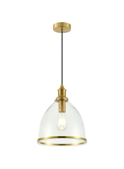 PDC 1491 AB 1/Φ ΔΙΑΦΑΝΗ ΓΥΑΛΙΝΗ ΚΑΜΠΑΝΑ ΜΕ ΜΠΟΡΝΤΟΥΡΑ ΟΞΥΝΤΕ 1xΕ27 Φ28x(35-120)