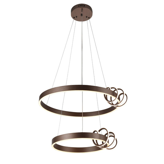 PDC 650-2 BW LED ΚΡΕΜΑΣΤΟ ΔΥΟ ΚΥΚΛΟΙ ΚΑΦΕ ΜΕ ΕΛΑΤΗΡΙΟ 62W 3000K Φ(40+60)x130