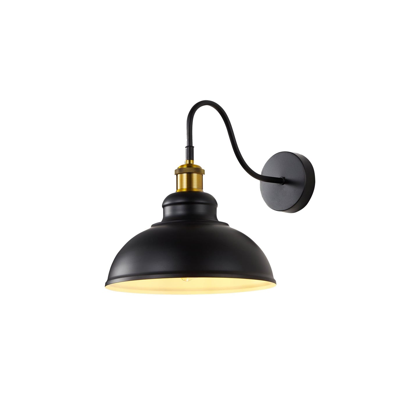 WLC 307 ΒΚ ΑΠΛΙΚΑ ΜΑΥΡΗ ΚΑΜΠΑΝΑ ΜΕ ΧΡΥΣΗ ΛΕΠΤΟΜΕΡΕΙΑ 1xΕ27 Φ26x30