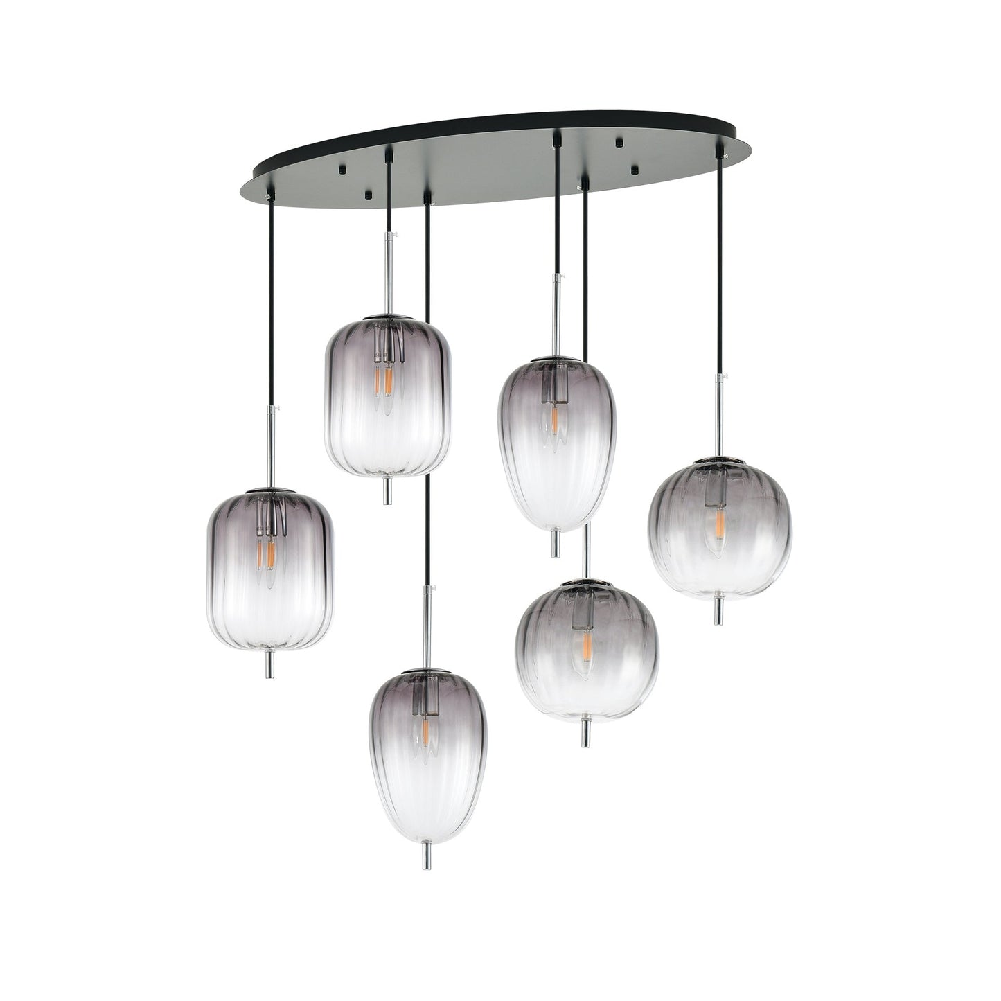 PDC 4022-6 CR ΠΟΛΥΦΩΤΟ 3 ΣΧΕΔΙΑ ΓΥΑΛΙΑ ΦΙΜΕ ΓΚΡΙ ΝΤΕΓΚΡΑΝΤΕ 6xE14 78x37x120