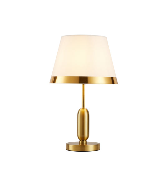 TLC 8815 AB ΕΠΙΤΡΑΠΕΖΙΑ ΛΑΜΠΑ ΟΞΥΝΤΕ ΑΠΛΗ ΒΑΣΗ ΑΜΠΑΖΟΥΡ ΜΠΕΖ ΧΡΥΣΟ ΣΙΡΙΤΙ 1xE27 Φ30x51