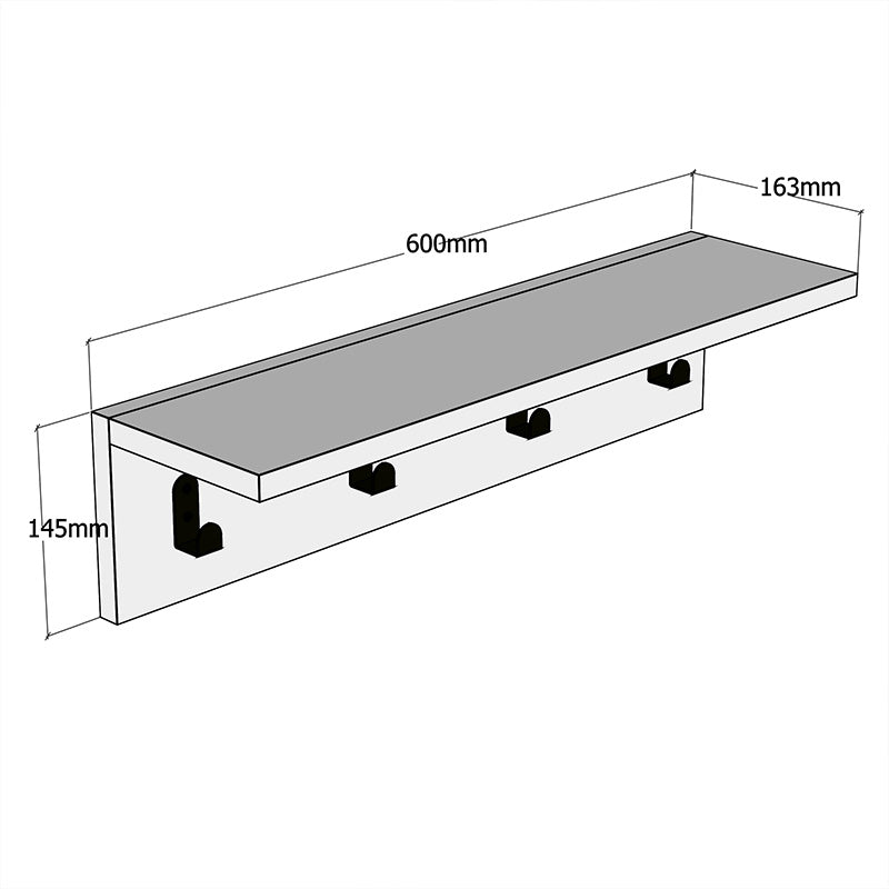 Κρεμάστρα Mulan Χρώμα Λευκό 60x16x14.5