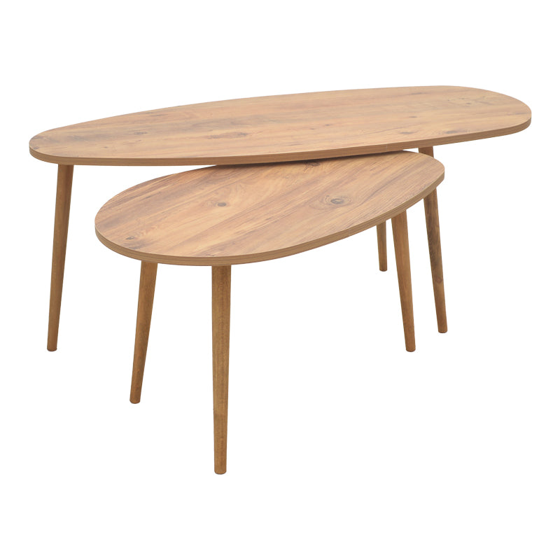 Τραπέζι Σαλονιού Monty 2 Τεμ. σε Oak Απόχρωση 116x46x46