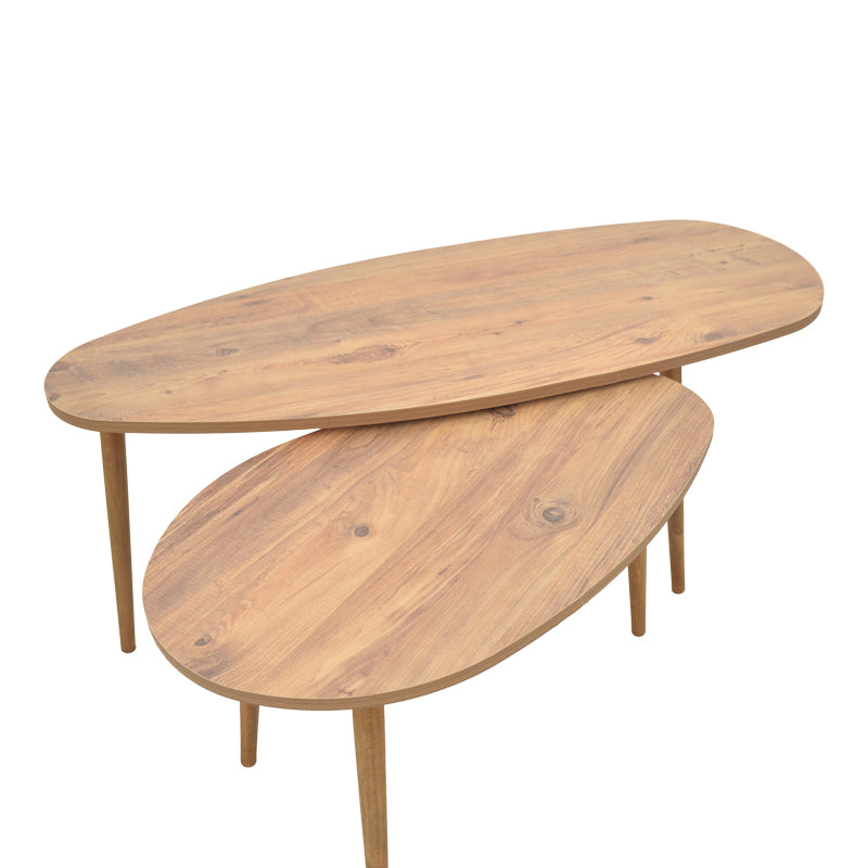 Τραπέζι Σαλονιού Monty 2 Τεμ. σε Oak Απόχρωση 116x46x46