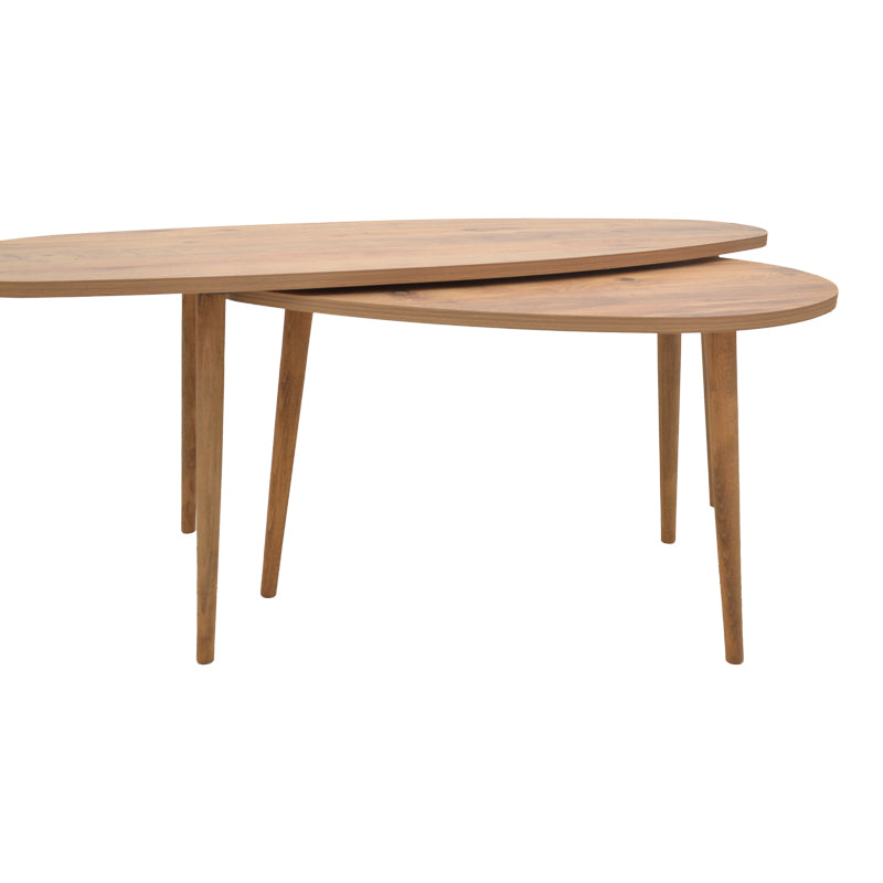 Τραπέζι Σαλονιού Monty 2 Τεμ. σε Oak Απόχρωση 116x46x46